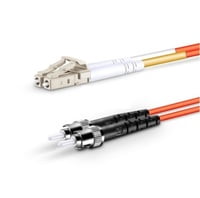LC to ST UPC Duplex OM2 2.0mm PVC Fiber Patch Cable, 1m