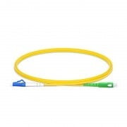 LC UPC to SC APC Simplex OS2 2.0mm PVC Fiber Patch Cable, 1m