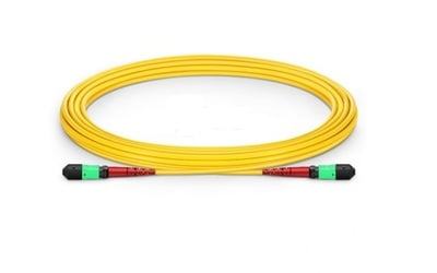 MTP®- 24 (Female) to MTP®- 24 (Female) OS2 Single Mode Elite Trunk Cable, 24 Fibers, Type A, Plenum (OFNP), Yellow