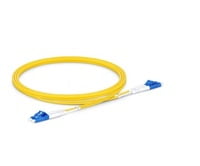 1m (3ft) Jarretière Optique LC UPC vers LC UPC Duplex OS2 Monomode PVC (OFNR) 2,0mm