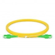 SC to SC APC Duplex OS2 2.0mm PVC Fiber Patch Cable