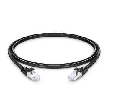 3ft (0.9m) Cat7 Snagless Shielded (SFTP) PVC CMX Ethernet Network Patch Black, Blue