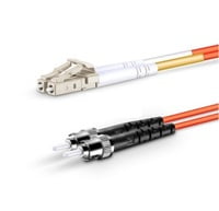 LC to ST UPC Duplex OM1 2.0mm PVC Fiber Patch Cable, 1m
