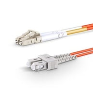 LC to SC UPC Duplex OM2 2.0mm PVC Fiber Patch Cable, 1m