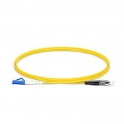 LC to FC UPC Simplex OS2 2.0mm PVC Fiber Patch Cable, 1m