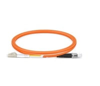 LC to ST UPC Duplex OM2 2.0mm PVC Fiber Patch Cable, 1m
