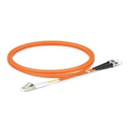 LC to ST UPC Duplex OM1 2.0mm PVC Fiber Patch Cable, 1m