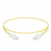 1ft (0.3m) Cat6 Snagles Unshielded (UTP) PVC CM Slim Ethernet Network Patch Cable, Yellow